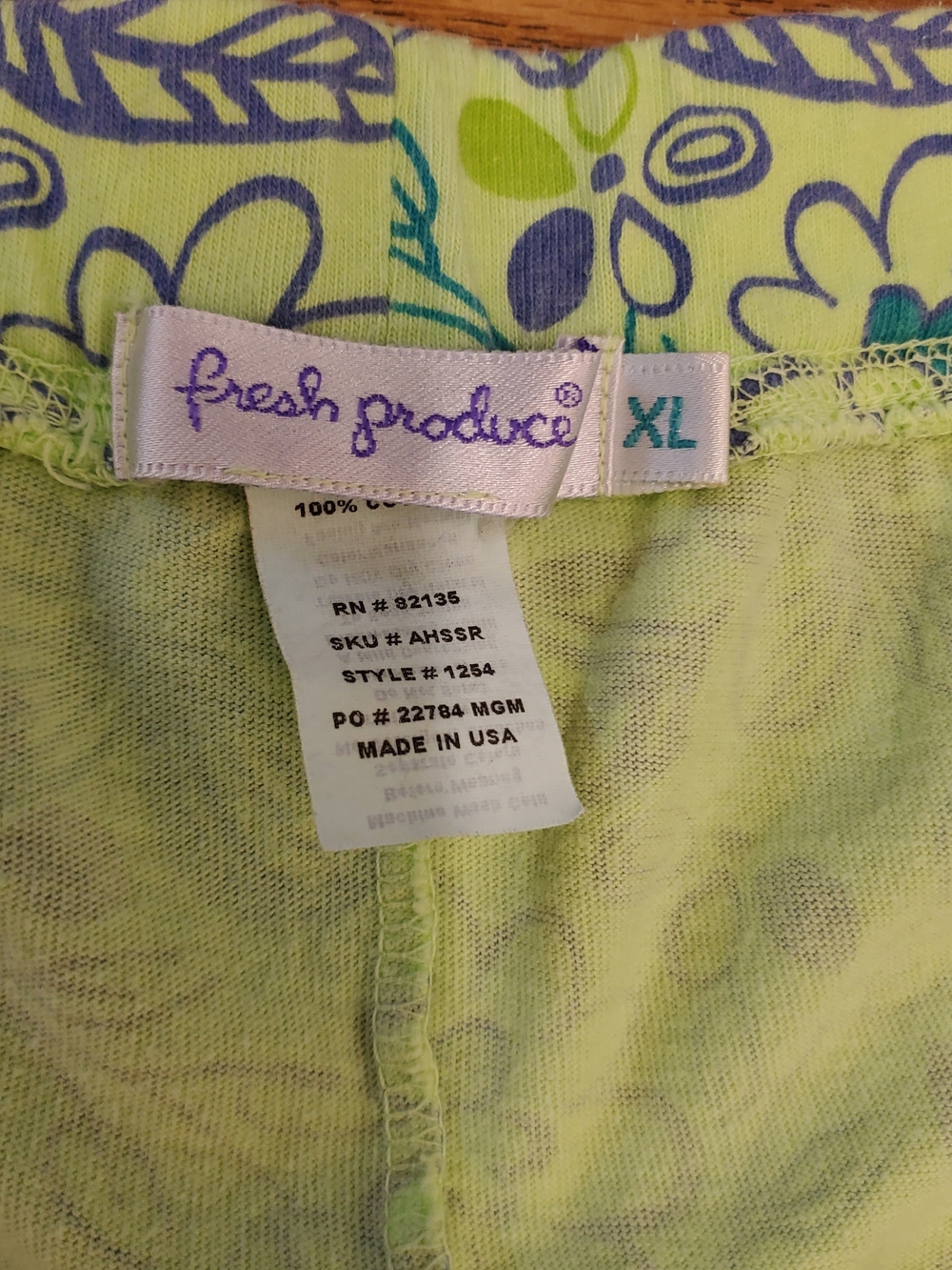 Fresh Produce Light Blue Floral and Line Green Multicolor Ruffle Skirts - Picture 13 of 13